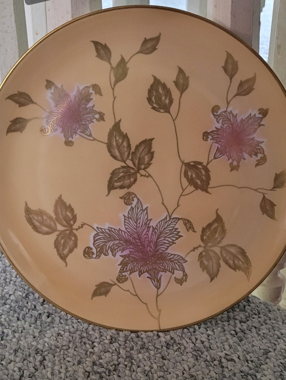 Vintage Schumann Floral Roses Plate Bavaria Germany